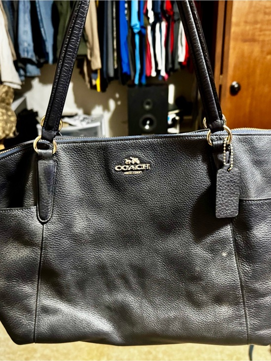 Coach Handbags - Coach Black Pebbled Leather Tote with Gold Hardware